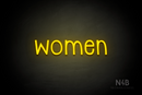 "Women" (Monoline font) - LED neon sign