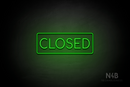 "CLOSED" (Cooper font) - LED neon sign