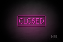 "CLOSED" (Cooper font) - LED neon sign