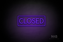 "CLOSED" (Cooper font) - LED neon sign