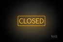 "CLOSED" (Cooper font) - LED neon sign