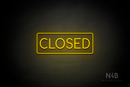 "CLOSED" (Cooper font) - LED neon sign