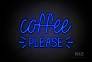 "COFFEE PLEASE" (Velvet - Cherry font) - LED neon sign