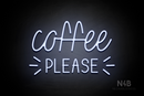 "COFFEE PLEASE" (Velvet - Cherry font) - LED neon sign