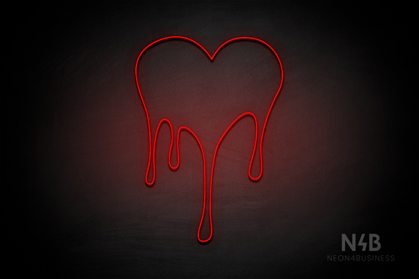 Dripping Heart - LED neon sign
