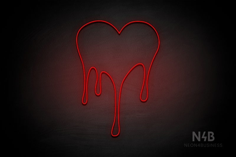Dripping Heart - LED neon sign