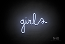 "Girls" (Bandita font) - LED neon sign