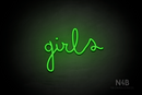 "Girls" (Bandita font) - LED neon sign