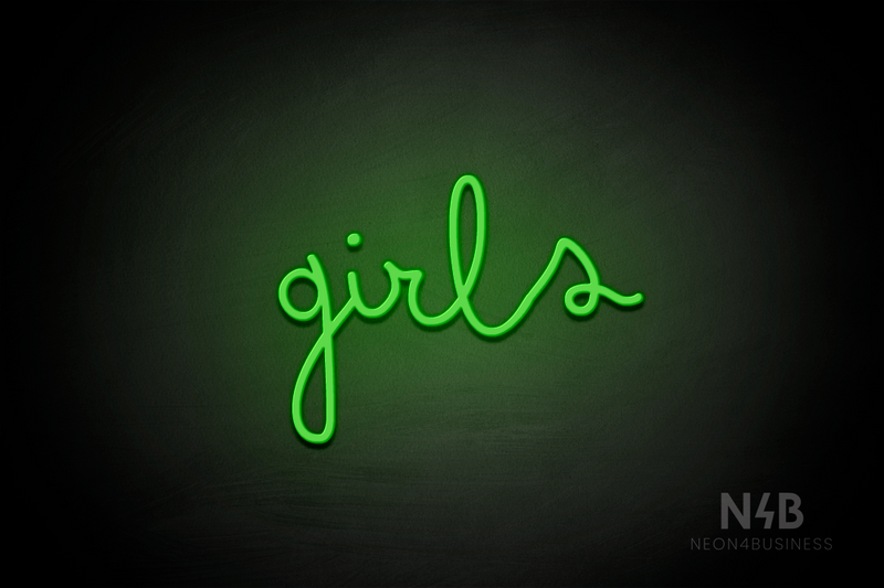 "Girls" (Bandita font) - LED neon sign