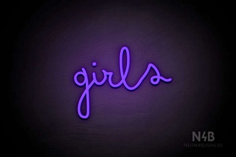 "Girls" (Bandita font) - LED neon sign