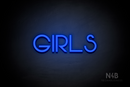 "Girls" (Vangeline font) - LED neon sign