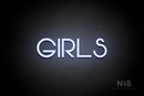 "Girls" (Vangeline font) - LED neon sign