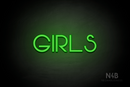 "Girls" (Vangeline font) - LED neon sign