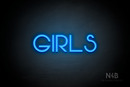 "Girls" (Vangeline font) - LED neon sign