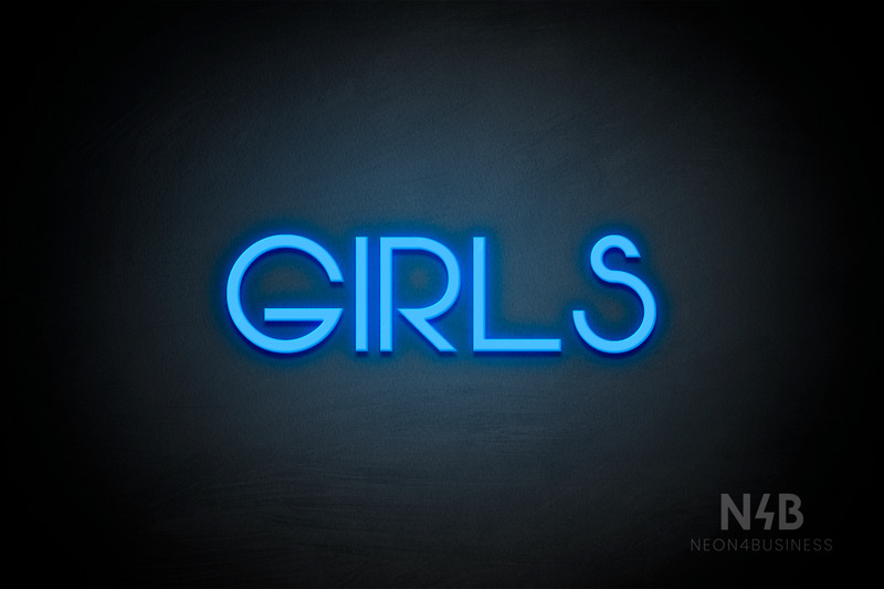 "Girls" (Vangeline font) - LED neon sign