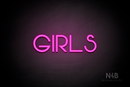 "Girls" (Vangeline font) - LED neon sign