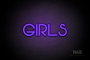 "Girls" (Vangeline font) - LED neon sign