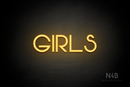 "Girls" (Vangeline font) - LED neon sign