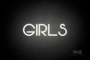 "Girls" (Vangeline font) - LED neon sign