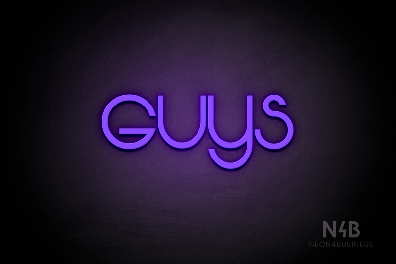 "Guys" (Vangeline font) - LED neon sign