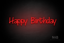"Happy Birthday" (Butterfly font) - LED neon sign