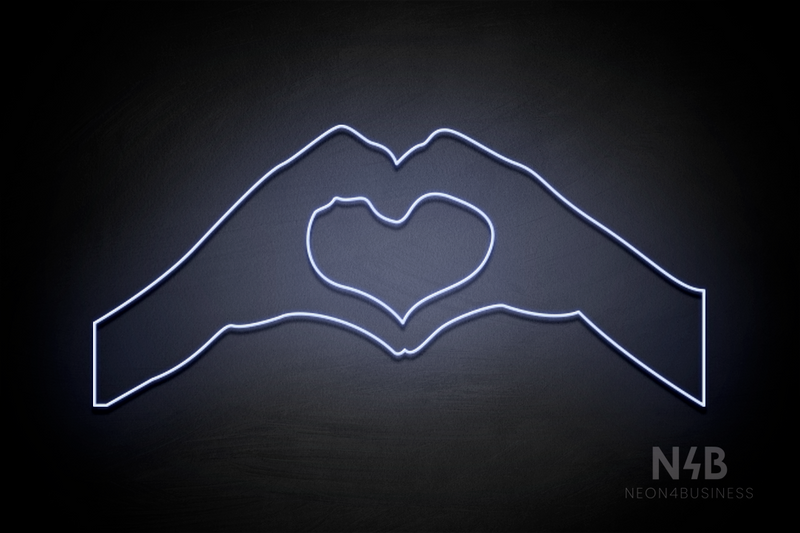 Heart Shape Gesture - LED neon sign