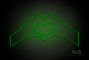 Heart Shape Gesture - LED neon sign