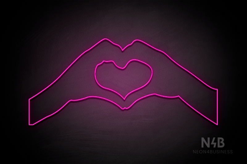 Heart Shape Gesture - LED neon sign