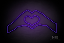 Heart Shape Gesture - LED neon sign