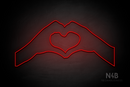 Heart Shape Gesture - LED neon sign