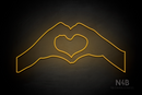 Heart Shape Gesture - LED neon sign