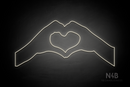 Heart Shape Gesture - LED neon sign