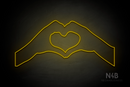Heart Shape Gesture - LED neon sign