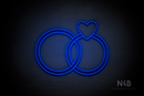 "Just Married" rings - LED neon sign