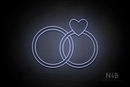 "Just Married" rings - LED neon sign