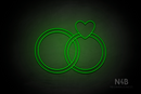 "Just Married" rings - LED neon sign