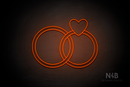 "Just Married" rings - LED neon sign