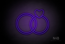 "Just Married" rings - LED neon sign