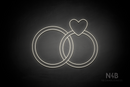 "Just Married" rings - LED neon sign