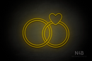 "Just Married" rings - LED neon sign
