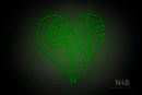 "Love" Written With The Shape Of A Heart - LED neon sign