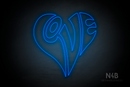 "Love" Written With The Shape Of A Heart - LED neon sign