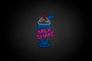 MILKSHAKE - ("MILKSHAKE" at the bottom Cooper font) - LED neon sign