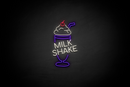 MILKSHAKE - ("MILKSHAKE" at the bottom Cooper font) - LED neon sign