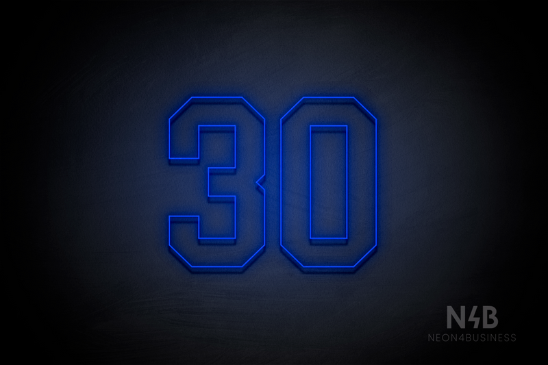 Number "30" (Details font) - LED neon sign