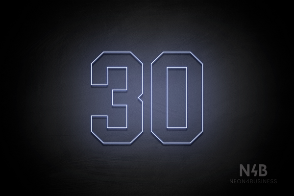 Number "30" (Details font) - LED neon sign