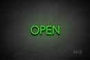 "OPEN" (Monty font) - LED neon sign