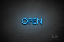 "OPEN" (Monty font) - LED neon sign