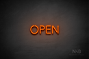 "OPEN" (Monty font) - LED neon sign