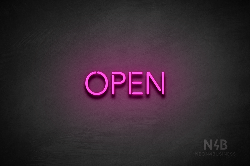 "OPEN" (Monty font) - LED neon sign